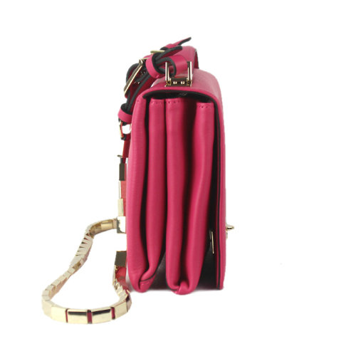 2014 Valentino Garavani flap shoulder bag 22cm V0081 rosered - Click Image to Close